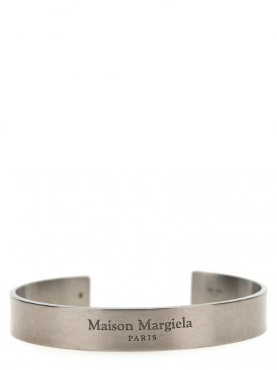 Maison Margiela Silver Logo bracelet for Men Online USA at Darveys.com