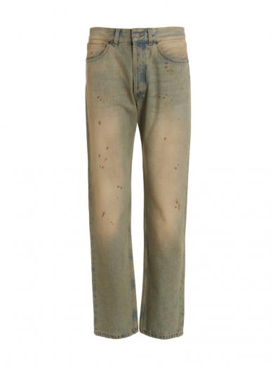 Fendi Straight Leg Tan Jeans- shops 31