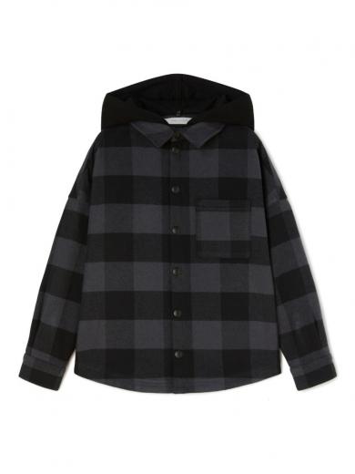 OBEY No 89 Plaid Hooded Cardigan Sweater Belted deals Black & Gray Plaid ~ XS Small