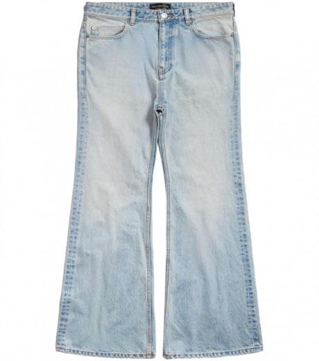 Balenciaga Light Blue Flared Denim Jeans for Women Online Balenciaga Light Blue Flared Denim Jeans for Women Online