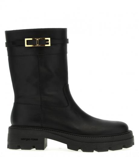 Givenchy Black Leather Trekker Ankle Boots for Women Online