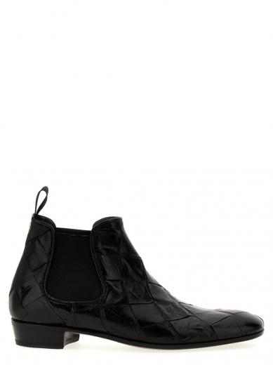 Balenciaga Black Trooper Rubber Boots for Men Online USA at